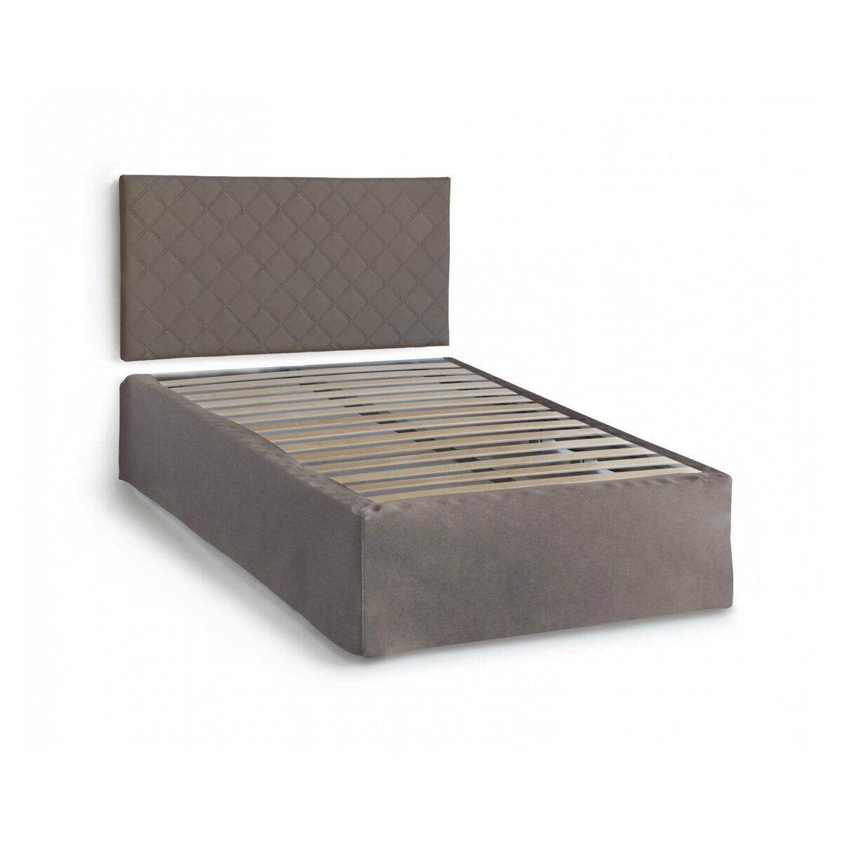 Cama quadrada e meia de tecido 95x130 Gris