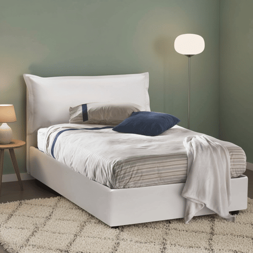Cama quadrada e meia de tecido