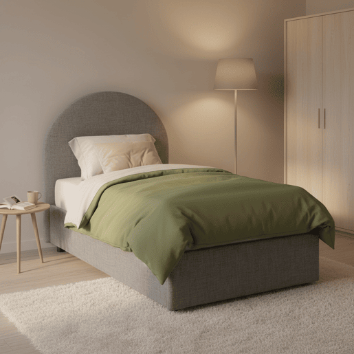 Cama de solteiro de tecido
