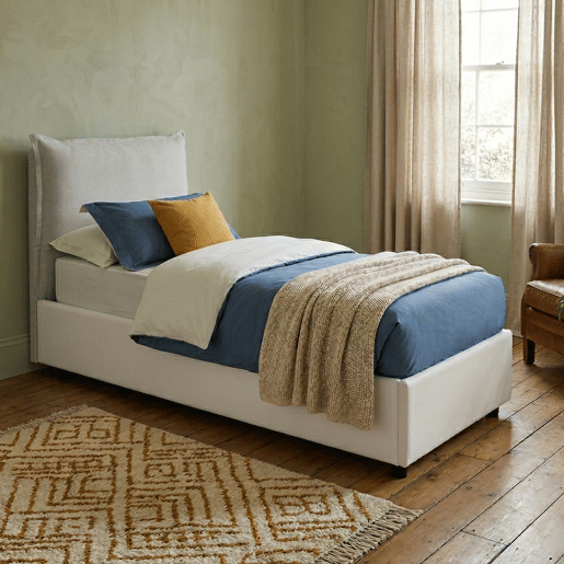 Cama de solteiro de tecido