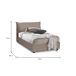 Cama quadrada e meia de tecido 135x205 Cama quadrada e meia de tecido 135x205 Gris