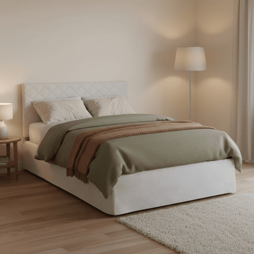 Cama quadrada e meia de tecido