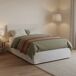Cama quadrada e meia de tecido 95x130 Cama quadrada e meia de tecido 95x130 Blanco