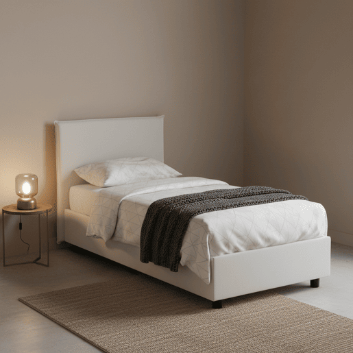 Cama de solteiro de tecido