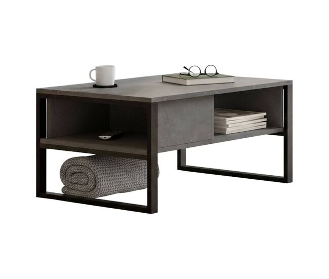 Mesa de centro com efeito madeira 100x59