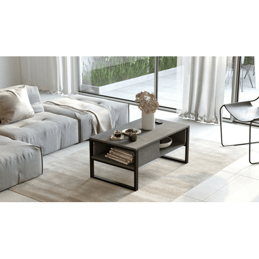 Mesa de centro com efeito madeira