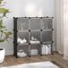 Estantería de cubos con 9 compartimentos y puertas 94 Estantería de cubos con 9 compartimentos y puertas 94 Negro