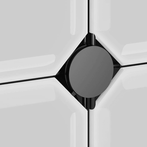 vidaXL Organizador de arrumação com 12 cubos e portas PP preto