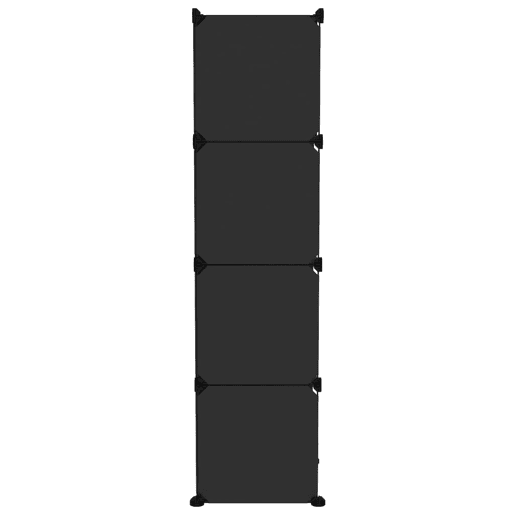 vidaXL Organizador de arrumação com 12 cubos PP preto vidaXL Organizador de arrumação com 12 cubos PP preto