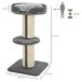 Árbol para Gato Aglomerado de Madera, Poliéster PawHut Árbol para Gato Aglomerado de Madera, Poliéster PawHut Gris