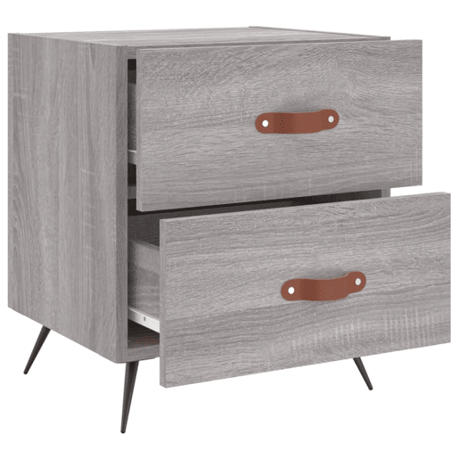 vidaXL Mesas de cabeceira 2 pcs derivados de madeira sonoma cinza vidaXL Mesas de cabeceira 2 pcs derivados de madeira sonoma cinza