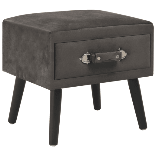 vidaXL Mesas-de-cabeceira 2 pcs 40x35x40 cm veludo cinzento