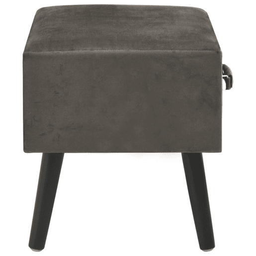vidaXL Mesas-de-cabeceira 2 pcs 40x35x40 cm veludo cinzento