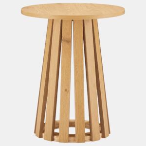 Mesa auxiliar redonda estilo escandinavo de madera LIV