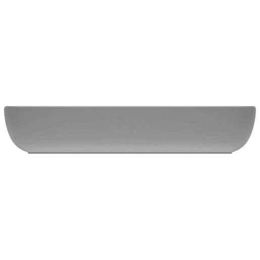 vidaXL Lavatório luxuoso retangular 71x38 cm cerâmica cinza-claro mate