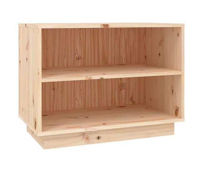 Vidaxl armario zapatero de madera maciza de pino 60x34x45 cm