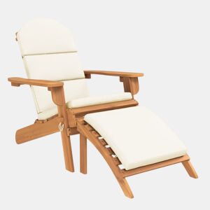 vidaXL Cadeira de jardim Adirondack com apoio de pés acácia maciça