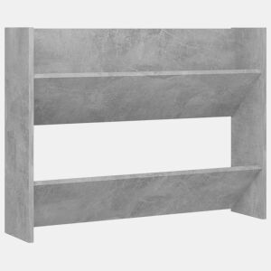 vidaXL Sapateira parede 80x18x60 cm derivados madeira cinzento cimento
