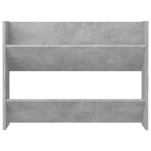 vidaXL Sapateira parede 80x18x60 cm derivados madeira cinzento cimento