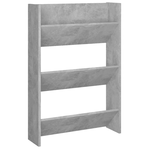 vidaXL Sapateiras de parede 2 pcs 60x18x90 cm contrapl. cinza cimento vidaXL Sapateiras de parede 2 pcs 60x18x90 cm contrapl. cinza cimento