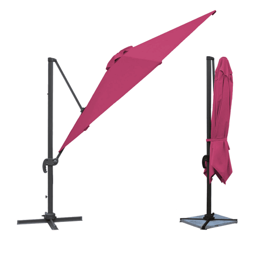 Sombrilla cuadrado MOLOKAI 3x3m fucsia + funda