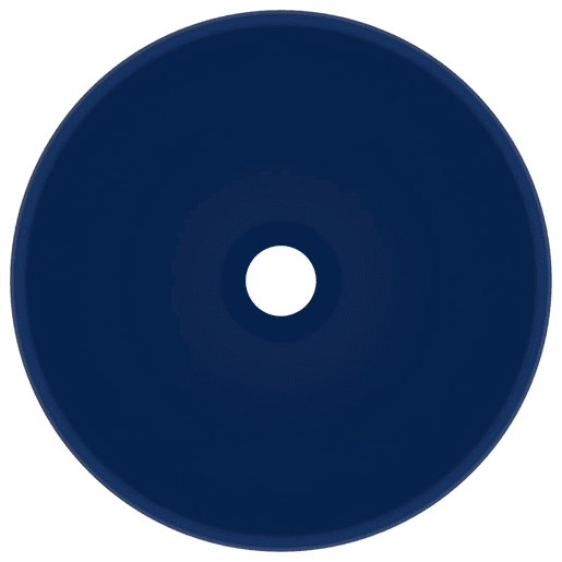 vidaXL Lavatório WC luxuoso redondo 32,5x14cm cerâmica azul mate vidaXL Lavatório WC luxuoso redondo 32,5x14cm cerâmica azul mate