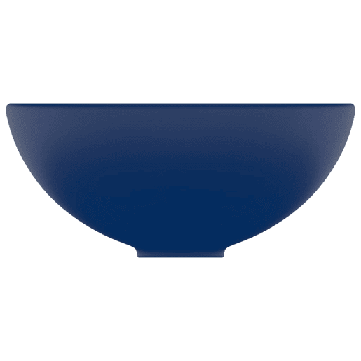 vidaXL Lavatório WC luxuoso redondo 32,5x14cm cerâmica azul mate vidaXL Lavatório WC luxuoso redondo 32,5x14cm cerâmica azul mate
