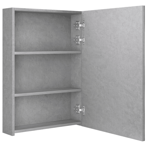 vidaXL Armário espelhado casa de banho LED 50x13x70cm cinzento cimento