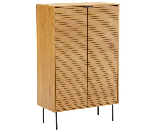 Aparador de madera de 2 puertas 80cm stinna
