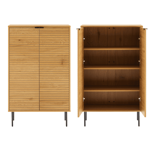 Aparador de madera de 2 puertas 80cm STINNA
