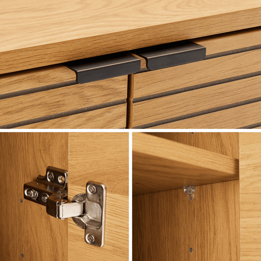 Aparador de madera de 2 puertas 80cm STINNA