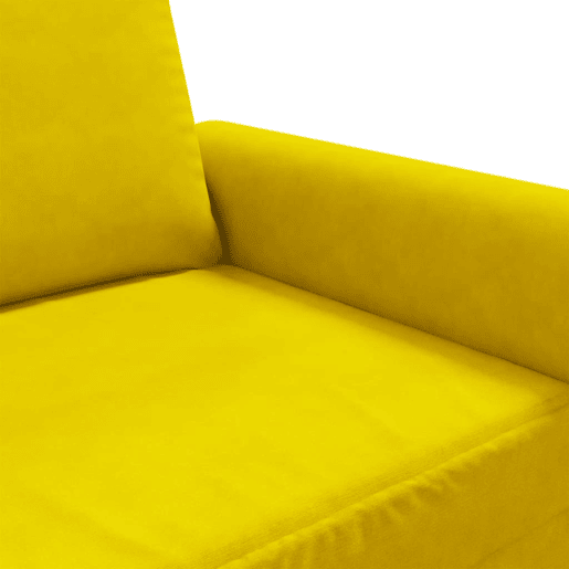 vidaXL Sofá de 2 lugares veludo 140 cm amarelo