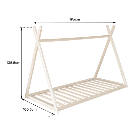 Cama tipi infantil de madera 190x90cm VALENTIN Cama tipi infantil de madera 190x90cm VALENTIN