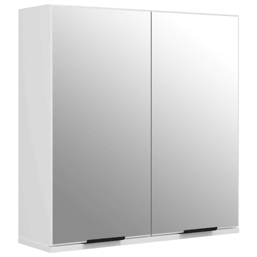 vidaXL Armário espelhado de casa de banho 64x20x67 cm branco