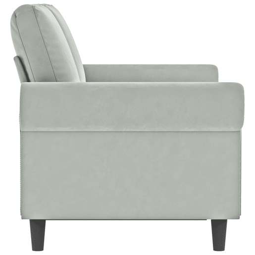 vidaXL Sofá de 2 lugares 120 cm veludo cinzento-claro vidaXL Sofá de 2 lugares 120 cm veludo cinzento-claro