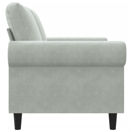 vidaXL Sofá de 2 lugares 120 cm veludo cinzento-claro vidaXL Sofá de 2 lugares 120 cm veludo cinzento-claro