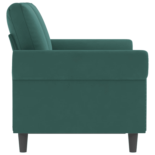 vidaXL Sofá de 2 lugares 120 cm veludo verde-escuro vidaXL Sofá de 2 lugares 120 cm veludo verde-escuro