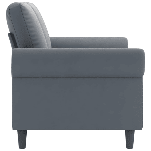 vidaXL Sofá de 2 lugares 140 cm veludo cinza-escuro