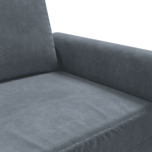 vidaXL Sofá de 2 lugares 140 cm veludo cinza-escuro