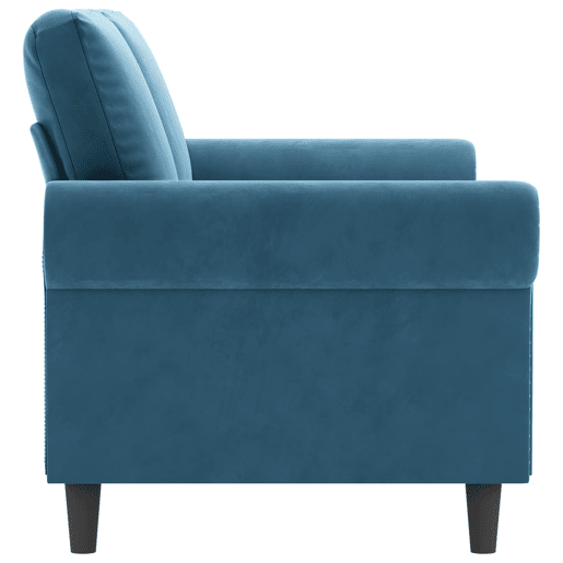vidaXL Sofá de 2 lugares veludo 140 cm azul