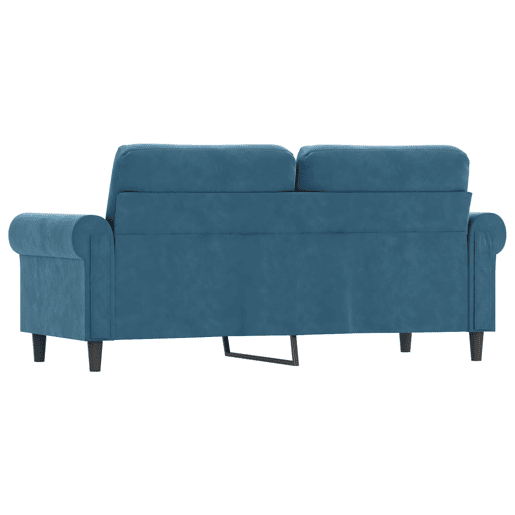 vidaXL Sofá de 2 lugares veludo 140 cm azul