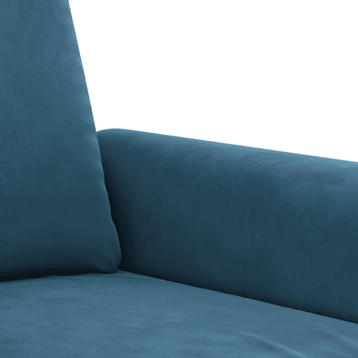vidaXL Sofá de 2 lugares veludo 140 cm azul