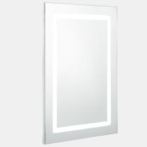 vidaXL Armário espelhado casa de banho LED 50x13x70 cm brancocarvalho