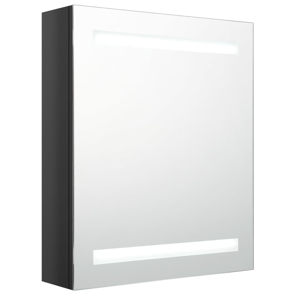 Armario De Baño 50 Negro/ Madera