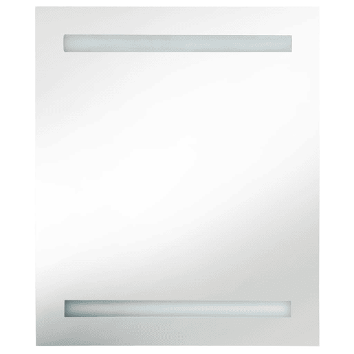 vidaXL Armário espelhado casa de banho LED 50x14x60 cm preto brilhante vidaXL Armário espelhado casa de banho LED 50x14x60 cm preto brilhante