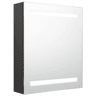 vidaXL Armário espelhado casa de banho LED 50x14x60 cm antracite