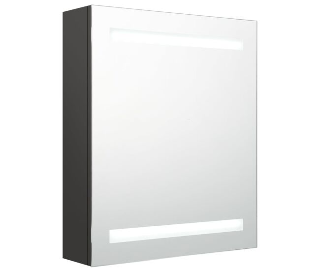 Vidaxl armario de baño con espejo gris antracita 50x14x60 cm