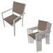Conjunto de muebles de jardín BARI de 8 plazas en textileno y aluminio Conjunto de muebles de jardín BARI de 8 plazas en textileno y aluminio Marrón