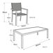 Conjunto de muebles de jardín BARI de 8 plazas en textileno y aluminio Conjunto de muebles de jardín BARI de 8 plazas en textileno y aluminio Marrón