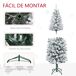 Árbol de Navidad Plástico, Metal HOMCOM, hogar - decoración Árbol de Navidad Plástico, Metal HOMCOM, hogar - decoración Blanco/ Verde